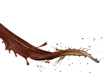 Coffee splash decoration