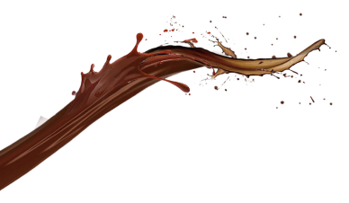Coffee splash decoration