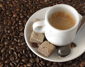 Espresso shot in cup
